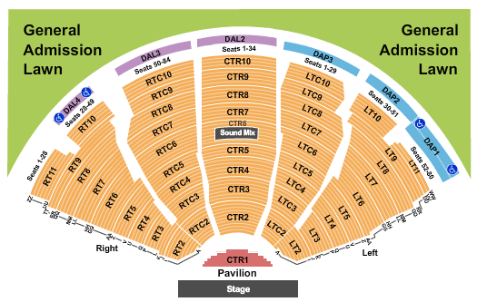Pine Knob Music Theatre Outlaw Festival Seating Chart